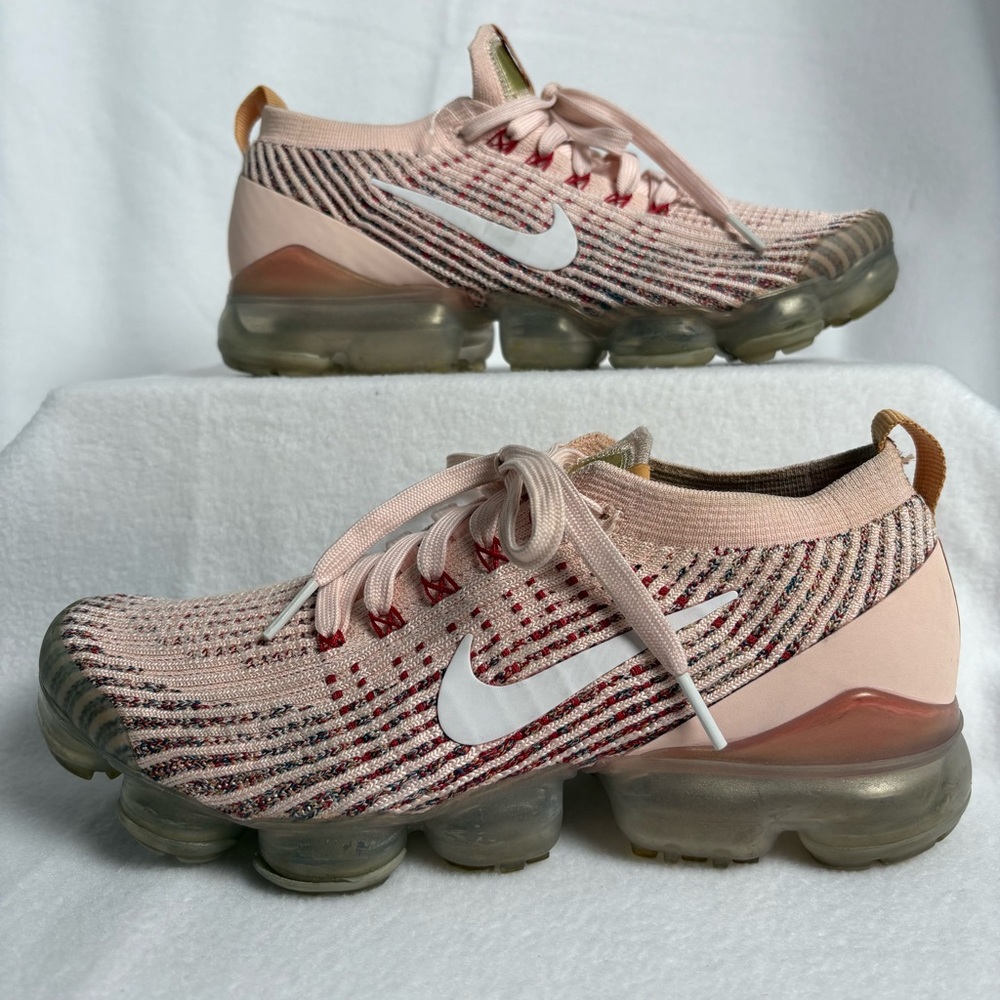Nike Air Vapormax Flyknit 3 Sunset Tint White Pink Women's 8.5 - Picture 8 of 15